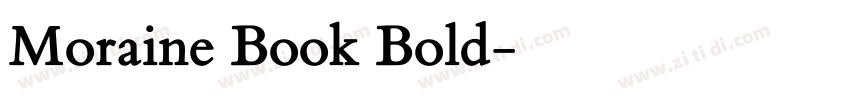Moraine Book Bold字体转换